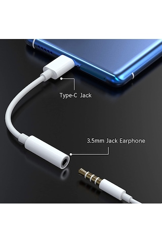 Bs Type-c 3.5 Jack Kulaklık Dönüştürücü Aparat Aux Çevirici Adaptör