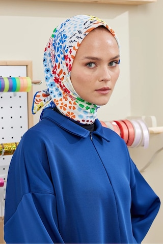 Emproyal Lina Desen Pamuk Eşarp İndigo