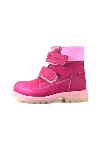 Toddler T.1021 Hakiki Yağlı Deri Fuşya Kız Çocuk Bot Fuşya