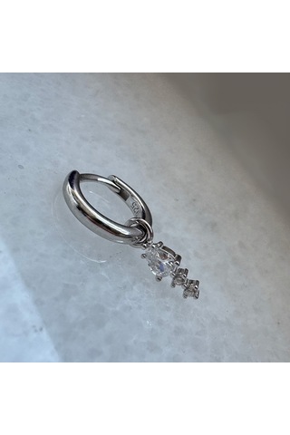 Masaliko Sallantılı Gümüş Küpe Ms3190, 925 Ayar Gümüş Gümüş Altın