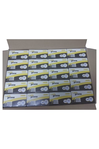 Nitril Eldiven Pudrasız Mavi --- M Beden --- 1 Koli 20 Paket