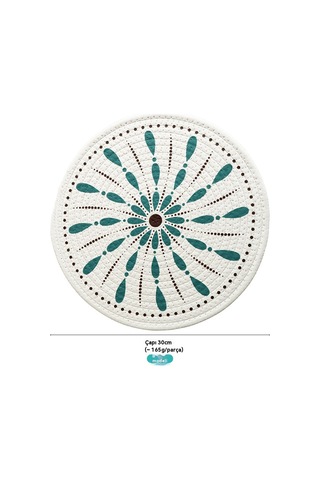 Japon Tarzı Baskılı Pamuk İp Yalıtım Pedi Açık Yeşil