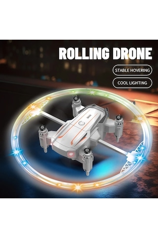 Katlanabilir Mini Bk2 Drone Optik Akışlı Led Işıklı Tek Tuş Kalkış Katlanabilir Tasarım Rc Uzaktan Kumandalı Drone - Beyaz