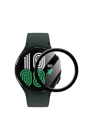 Sm Galaxy Watch 4 44Mm 3D Full Kaplama Ekran Koruyucu Pet+Pmma (523356938)-Siyah