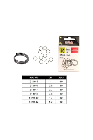 Captain 5140 Kaşık Halkası 10 Adet Black Nikel 8mm