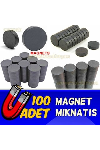 100 Adet Yuvarlak Mıknatıs Çok Amaçlı Süsleme Mıknatıs 1.4 CM 3 MM