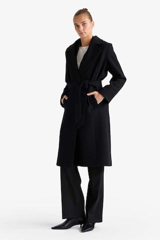 Defacto Regular Fit Kuşaklı Kaşe Kaban F1207ax25wnbk27 Siyah