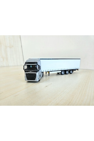 1/64 Ölçek Gri Volvo Fh4 Tır Maketi 25 Cm Boy