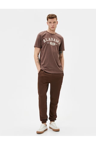 Koton Jogger Eşofman Altı Beli Bağcıklı Fermuar Detaylı Cepli Kahverengi 4sam40038mk 4SAM40038MK545 Kahverengi
