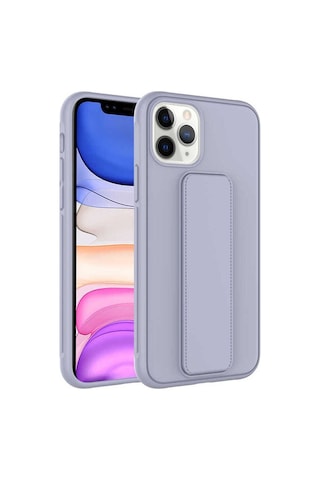 Apple Uyumlu iPhone 11 Pro Kılıf Zore Qstand Kapak Gri