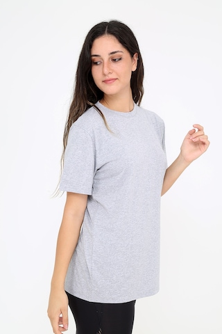 Rubadi Oversize Bol Ve Geniş Kesim Gri T-shirt. Basic Model Gri