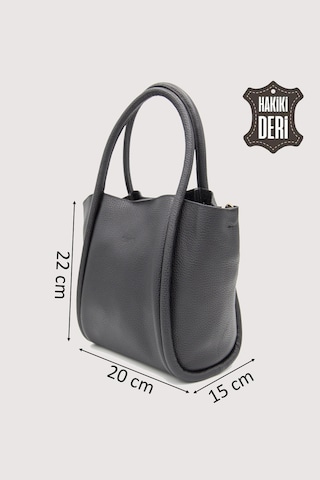 Hakiki Deri Kadın Organizerlı El Çantası Siyah Smr9206 Siyah