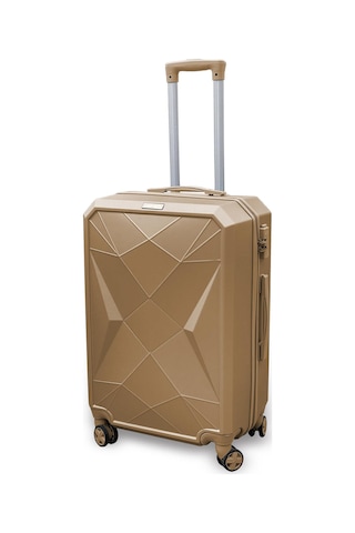 Coral High Diamond ABS Latte Orta Boy Valiz 16632 Sütlü Kahverengi