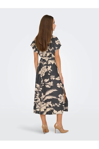 Jdy Jdytroya Life S/s Kadın Midi Elbise 15347216 Gri