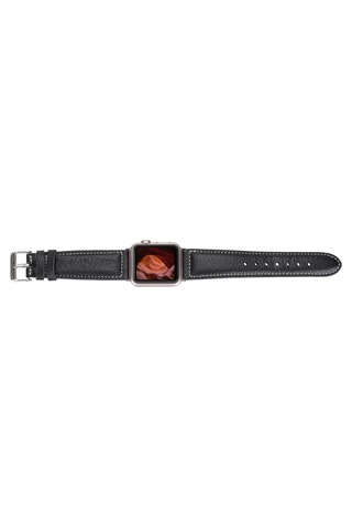 Apple Watch Uyumlu Deri Kordon 42-44-45mm Nm1-as1 Siyah