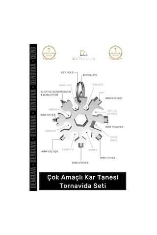 Tornavida Çok Amaçlı Paslanmaz Çelik Kompakt Fonksiyonel Pratik Kar Tanesi Tornavida Seti 18 İn 1