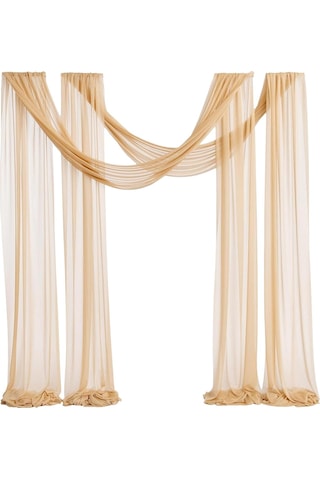 Homyl Düğün Kemeri Drapaj Masa Koşucusu Arka Plan Temalı Altın