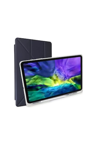 Newface Samsung Galaxy UyumluT870 Tab S7 11 Kılıf Kalemlikli Mars Tablet Kılıfı - Lacivert Arka Kapak