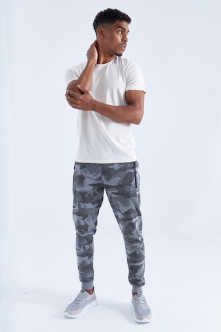 Tommy Life Gri Melanj Kamuflaj Desenli Dar Kalıp Jogger Erkek Eşofman Alt - 84754 GB MELANJ