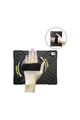 Apple Uyumlu iPad Pro 12.9 2018 3.nesil - Zore Defender Tablet Silikon-siyah Tablet Kılıfı