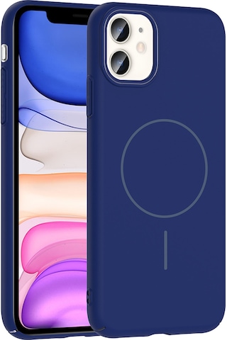 Effox Apple Uyumlu iPhone 11 Kılıf Magsafe Şarj Özellikli Ruby Silikon Kapak - Lacivert Lacivert