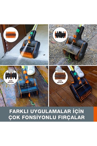 WORX WG441E.9 20Volt 165mm Profesyonel Çok Amaçlı Zemin Fırçası (Akü Dahil Değildir)