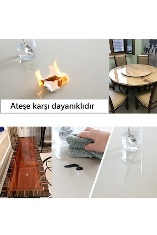 Şeffaf Pvc Masa Ve Mobilya Koruyucu Film 2m X 60cm Su Geçirmez Kaplama 1