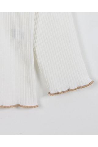 Luess Kız Çocuk Ekru Fitilli Balıkçı Yaka Bluz-ekru Ekru