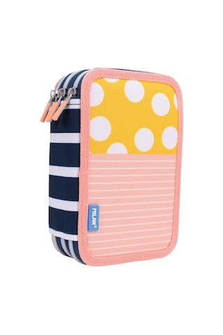 Mılan 081364sm2 Swıms 3 Cepli Setli Kalem Çantası Sarı - Pembe