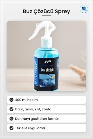 Buz Çözücü Sprey 400 Ml Buzlanma Önleyici Ön Cam Ayna Kapı Kilidi Çok Renkli