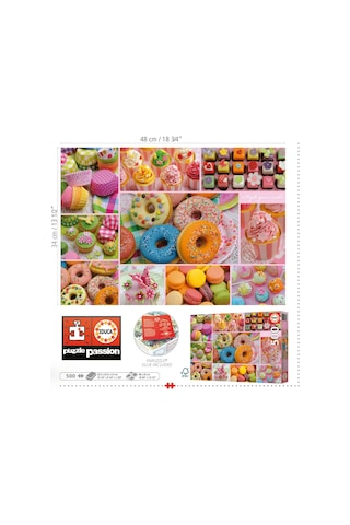 Educa Puzzle - 500 Parça Tatlı Parti Kolajı Puzzle - 19904 - Sweet Party Collage