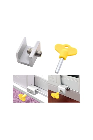 Ayt Sunup Sn-14525 Ayarlanabilir Sürgülü Kapı Pencere Kilidi Cam Kilit