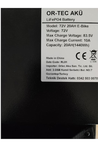 Ortec 72v 20ah Lifepo4 Bluetooth Özellikli - 72v 5a 72v 5a Li-ıon Ve Lifepo4 Akü Şarj Cihazı Seti