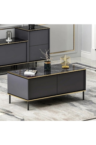 Orta Sehpa Kozan Antrasit Gold