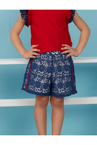 Denokids Ollie&Olla Laci Dantelli Kız Şort Çok Renkli