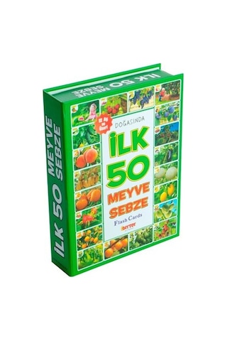 1420 Diytoy Flash Cards - İlk 50 Meyve - Sebze + 12 Ay