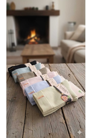 Kadın Bambu Thermal Havlu Çorap, Dikişsiz, Asorti 6'lı Paket, 36-40 Set 1