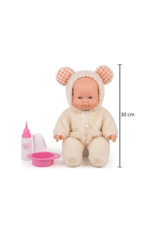 Masal Anlatan Ve Altını Islatan Kostümlü Bebek Kafası Kolları Et 30 Cm Lazımlık Ve Biberon Hediyeli