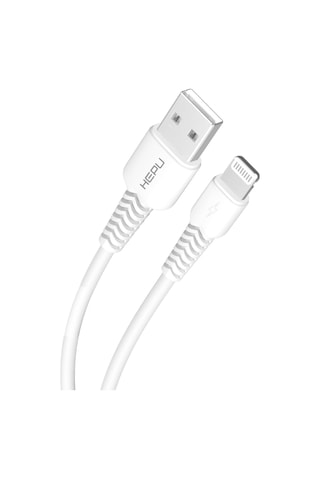 Hepu Hp-424 Mild Usb - Lightning QC3.0 3.1A Şarj Kablosu 30 CM - Beyaz