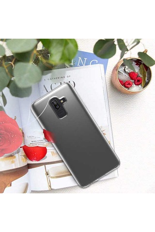 Galaxy Uyumlu J8 Zore Şeffaf Süper Silikon Kapak