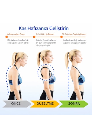 Akıllı Duruş Düzeltici Korse Ayarlanabilir Titreşim Uyarılı Postür Destekleyici Sırt Dikleştirici Kamburluk Önleyici Cihaz