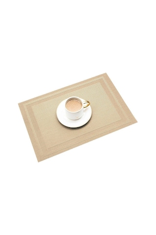1/4/6/10 Adet Modern Zarif Pvc Placemat Yemek Masası Mat Cafe Kaymaz Sıcak Placemats Kase Ped Bardak Mat Masa Bardak Bej