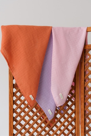 3'lü Organik Pamuk Müslin Örtü Seti Unisex Pudra Pembe, Lavanta, Tarçin 3 Adet 75x85 CM Karışık