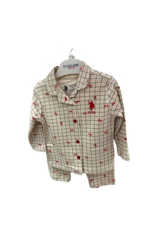 U.S. Polo Assn. Pijama Takımı Beyaz-12663 Beyaz