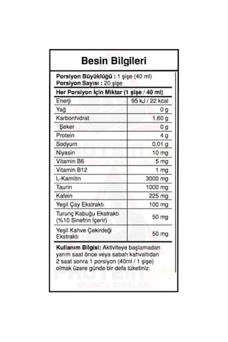 Bigjoy Sports Bigjoy Thermonator L Karnitin 20 Shot 3000 Mg Carnitine Portakal