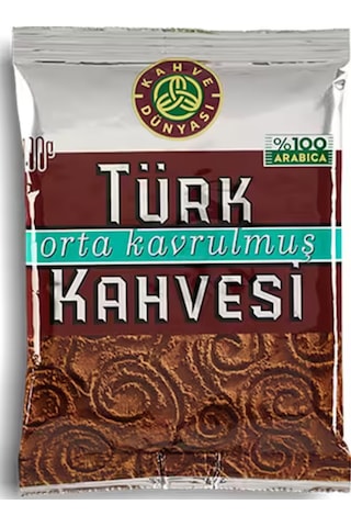 Kahve Dünyası Türk Kahvesi 24 Adet X 100 G Orta Kavrulmuş %100 Arabica Bol Köpüklü Türk Kahvesi