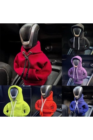 Singree Evrensel Araba Vites Kolu Kapaklığı - Yumuşak Kumaş, Trendy Araba Aksesuarı, Tüm Modeller İçin, Lacivert Renkli