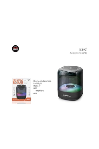 Subzero SB90 RGB Işıklı Bluetooth Mp3 / Mp4 Çalar Hoparlör