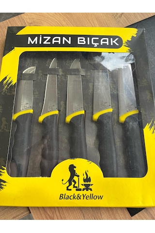 Kurban Bıçağı Seti 5li Sarı - Siyah