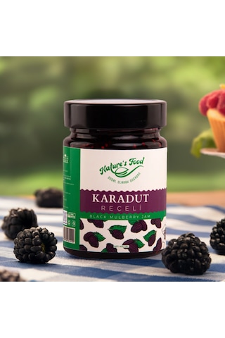 Karadut Reçeli Premium Series 400gr %65 Karadut Doğal İçerik Doğal Tat Nature's Food